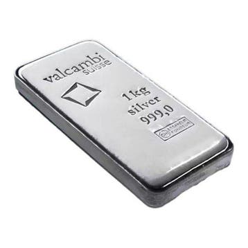 1 kilogramme - Argent .999 - 1 Kilo Valcambi Suisse 999 Fine