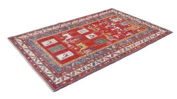 Sumakh - Vloerkleed - 198 cm - 145 cm - Platgeweven tapijten, Huis en Inrichting, Stoffering | Tapijten en Vloerkleden, Nieuw
