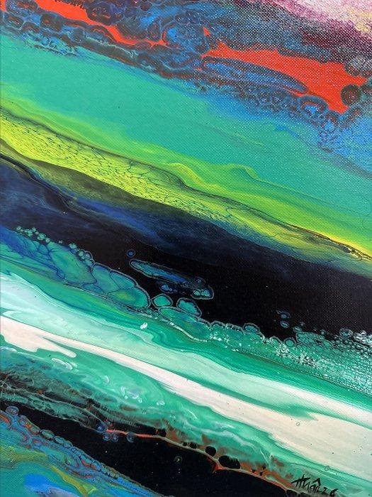 Tran Th Huyn Trân (1992) - Vibration Chromatique (35) 50, Antiek en Kunst, Kunst | Schilderijen | Modern