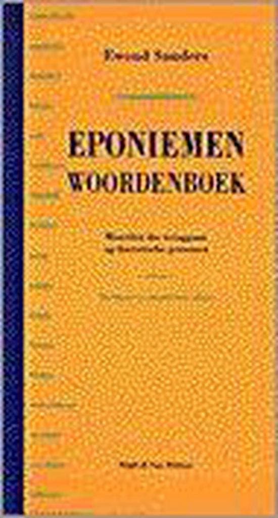 EPONIEMENWOORDENBOEK 9789038867519 Ewoud Sanders, Livres, Livres Autre, Envoi