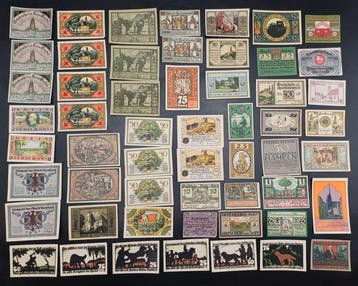Duitsland, Oostenrijk. - 107 banknotes / notgeld - including
