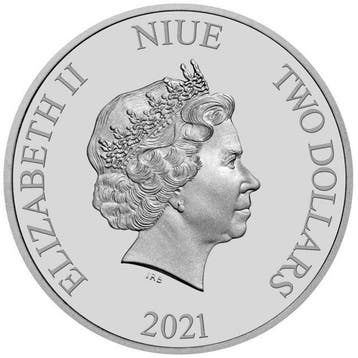 Niue. 2 Dollars 2021 1 oz $2 NZD Niue Silver The Empress, Timbres & Monnaies, Métaux nobles & Lingots