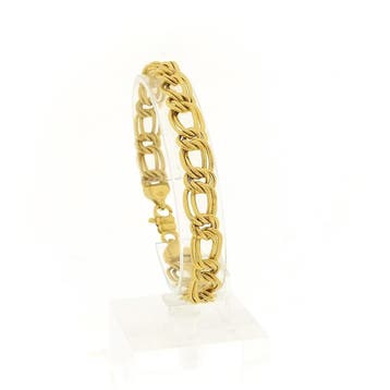 Gouden platte Prince of Wales schakelarmband, Ophalen of Verzenden