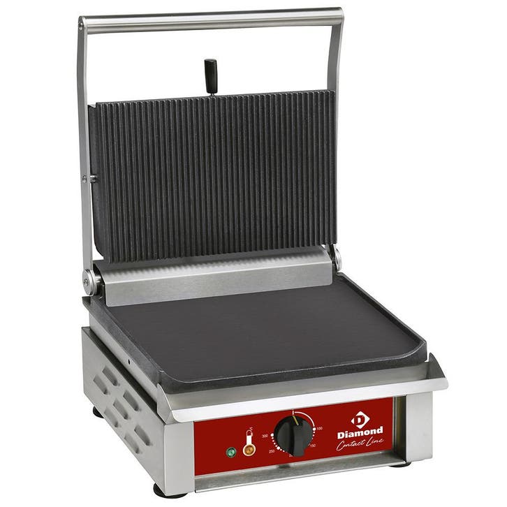 Panini-/Contactgrill | Enkel | 360x240mm (Glad/Geribd) |, Zakelijke goederen, Horeca | Keukenapparatuur, Nieuw in verpakking, Verzenden