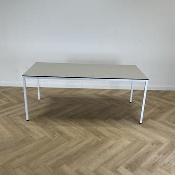 Gispen kantinetafel 180x80 cm, grijs - wit, Bureau