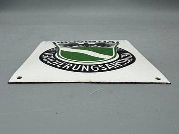 Original vintage enamel advertising sign of the German