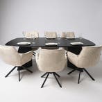 Tafel Deens Ovaal Eikenhout  Set Driehoek  220x100, Huis en Inrichting, Tafels | Eettafels, Nieuw