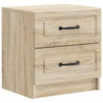 vidaXL Nachtkastje Sonoma Eiken 43 x 34,5 x 44,5 cm Bewerkt, Verzenden, Nieuw