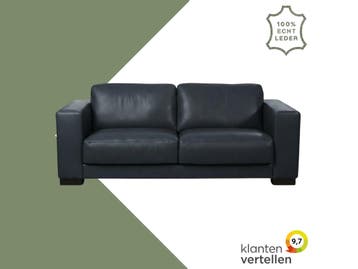 Leren bank Clear - 2,5 zits - Granada Blue (blauw) - Poten, Antiek en Kunst, Ophalen of Verzenden