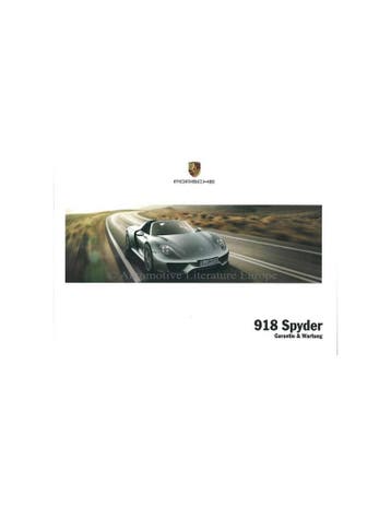 2015 PORSCHE 918 SPYDER GARANTIE & ONDERHOUD DUITS, Ophalen of Verzenden