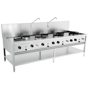 Wokfornuis | Gas | 7 Branders (3x 9kW + 4x 17kW) | Waakvlam, Verzenden, Nieuw in verpakking