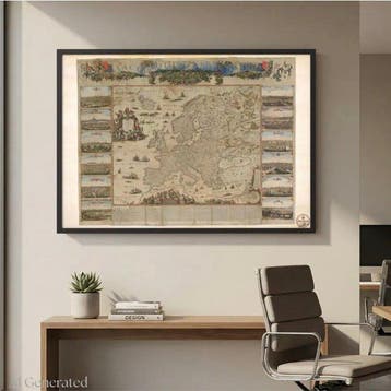 OLD MAPS - Europa: Exacta Totius Europae Tabula, Late 17th, Boeken, Nieuw