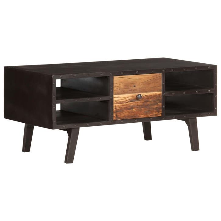 vidaXL Salontafel 100x50x45 cm massief gerecycled hout, Huis en Inrichting, Tafels | Salontafels, Nieuw, Verzenden