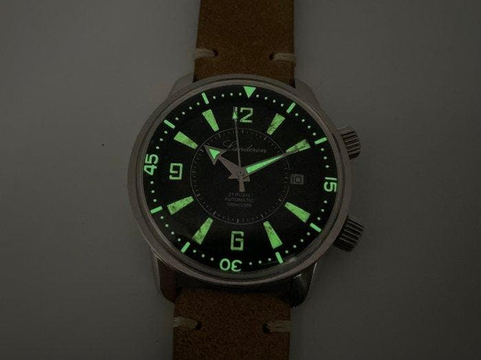 Landeron Compressor Autmatic Vintage - Heren - 2020+, Bijoux, Sacs & Beauté, Montres | Hommes