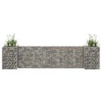 vidaXL Gabion plantenbak H-vormig 260x40x60 cm staaldraad, Verzenden, Nieuw