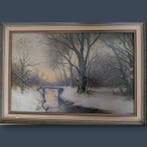 H. Sanders (XX) - Winter landschap, Antiek en Kunst, Kunst | Schilderijen | Klassiek