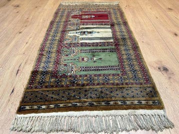 Tapis de prière de Bukhara fait à la main avec plusieurs