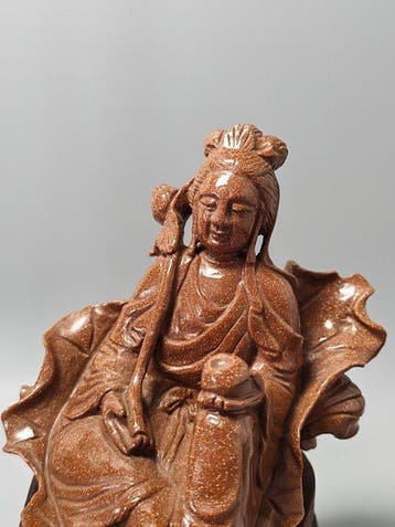 stenen Guanyin-beeld - Steen - China - 20e eeuw