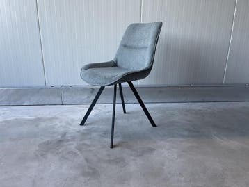 Veiling - Stoel Abba (set van 8) Stof - Grijs/blauw - Niagar, Huis en Inrichting, Stoelen, Nieuw