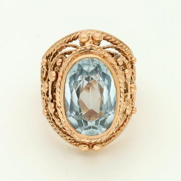 Ring - 14 karaat Roségoud Spinel, Nieuw