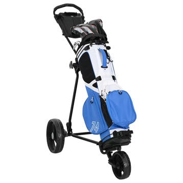 vidaXL Golf Trolley Zwart IJzer Opvouwbaar, Sports & Fitness, Verzenden