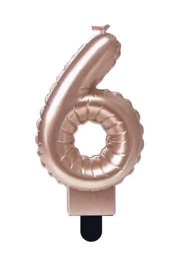 Kaars Folie Ballon Rose Goud 6 10cm, Verzenden, Nieuw