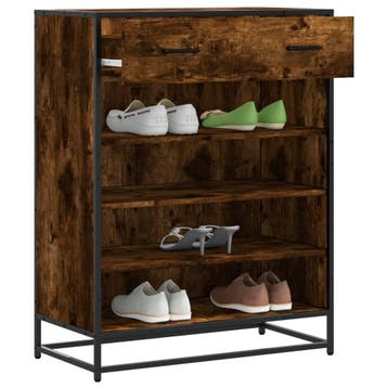 vidaXL Schoenenkast 75x38x97,5 cm bewerkt hout en metaal, Huis en Inrichting, Kasten | Schoenenkasten, Verzenden, Nieuw