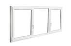 PVC vast-draaikiep-vast b300xh100 cm Wit intrek, Gevelraam of Ruit, 80 tot 120 cm, Nieuw, Ophalen of Verzenden