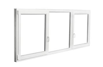 PVC vast-draaikiep-vast b300xh100 cm Wit intrek, Ophalen of Verzenden, Gevelraam of Ruit
