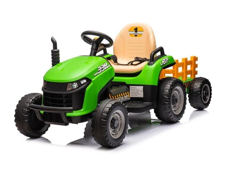 Tractor + aanhanger, 2 x 12 volt motoren, elektrische kinder, Kinderen en Baby's, Speelgoed | Buiten | Accuvoertuigen, Nieuw, Ophalen of Verzenden