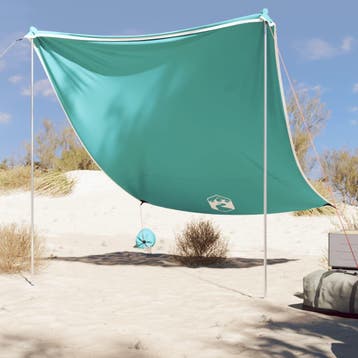 vidaXL Strandluifel met zandankers 214x236 cm groen, Verzenden, Nieuw