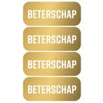 30x Sticker Beterschap - Goud - Wit - Sluitsticker -, Verzenden