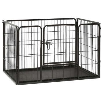 vidaXL Puppyren 91,5x59x61 cm staal, Dieren en Toebehoren, Hondenbenches, Verzenden, Nieuw