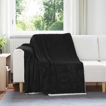 vidaXL plaid Zwart 150 x 200 cm 1.64 kg Fleece, Verzenden, Nieuw