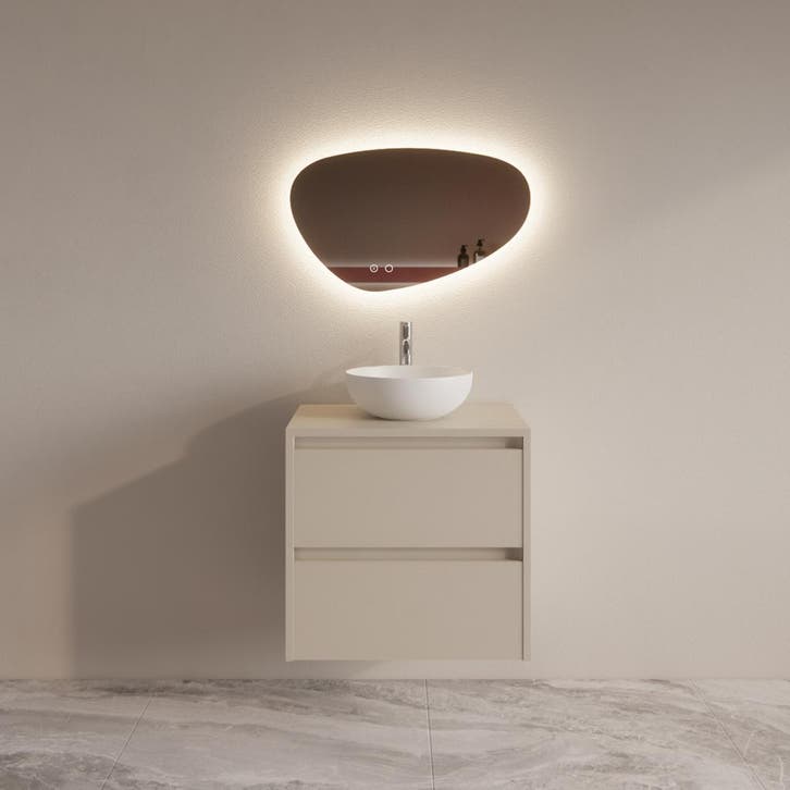 Badmeubelset BWS Riga Met Topplaat 60 cm Kasjmier, Doe-het-zelf en Bouw, Sanitair, Bad, Nieuw, Ophalen of Verzenden