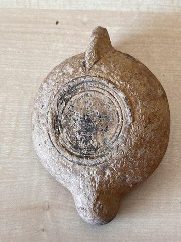 Oud-Romeins, Keizerrijk Terracotta Romeinse olielamp (Zonder, Antiek en Kunst