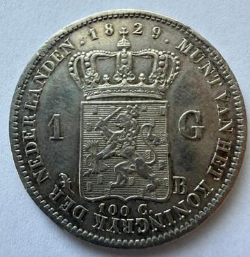 Nederland. Willem I. 1 Gulden 1829