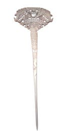 Argent - Broche - Broche en argent de la dynastie Qing, Antiek en Kunst