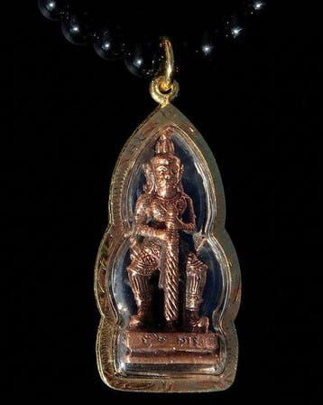 obsidiaan - halsketting - talisman Beschermengel Yaksha -