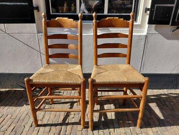 Chaise (4) - chaise paysanne - Chêne - Chaises hollandaises, Antiquités & Art