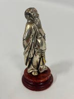 Statuette, Saggio Cinese - 16 cm - Argent, Résine