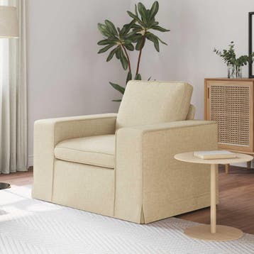 vidaXL bank / zetel Crème 103 x 80 x 82 cm Stof, Verzenden