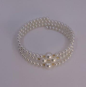 Armband - 18 karaat Geel goud - 4×8,5 mm Akoya parels