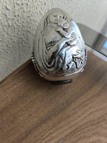 La Vierge Marie avec le bébé - Vintage - Argent 999 -