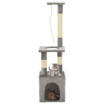 vidaXL Kattenkrabpaal met sisal krabpalen 109 cm grijs, Verzenden