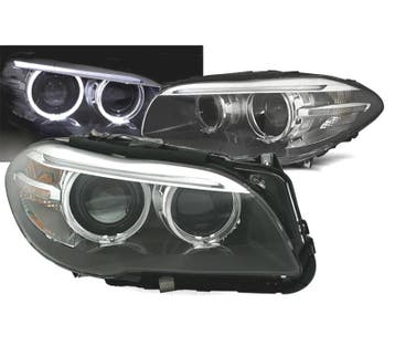 PHARES BMW F10 F11 10-13 XENON ANGEL EYES LED FOND NOIR, Verzenden