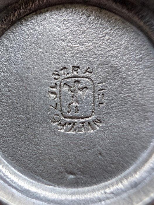 Maatbeker (6) - Tin - Set 6 tinnen maatbekers, Antiek en Kunst, Curiosa en Brocante