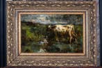Jacques van Mourik (1879–1971) - Koe aan het Water (No, Antiek en Kunst
