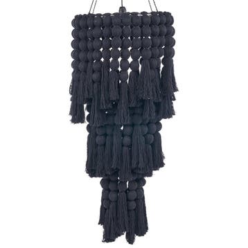 Bazar Bizar Katoenen Kroonluchter Nomad - Zwart - Xl -, Verzenden, Nieuw, Klassiek/Hollywood Regency, 75 cm of meer