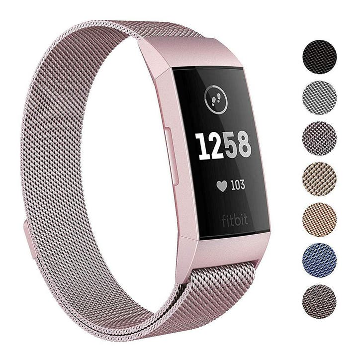 DrPhone Fitbit Charge 3 / Charge 3 SE Magnetische Milanese, Handtassen en Accessoires, Smartwatches, Nieuw, Verzenden